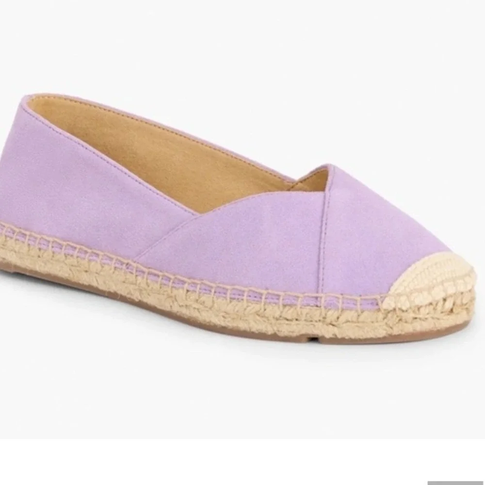 Talbots Womens‎ Lavender Purple Suede Leather Espadrille Flats Shoes Size 7 NWOT
